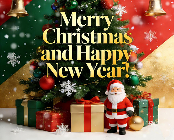 چھٹیوں کی مبارکباد: میری کرسمس اور نیا سال مبارک ہو!